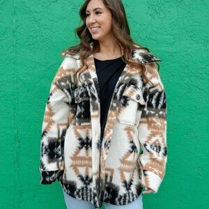 Dear John North Aztec Coat Shacket - NWT